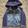 NEXT Boys Denim Jacket with Jersey Hood & Sleeves Image 4
