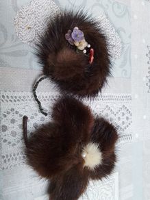 Two Vintage Furry Brooches