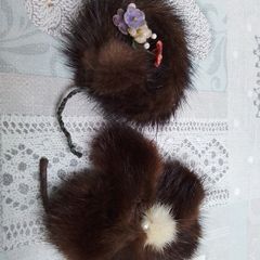 Two Vintage Furry Brooches