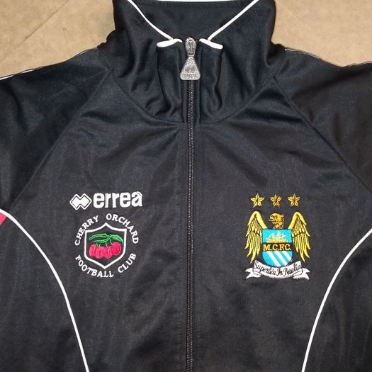 FREE POST  Manchester City Cherry Orchard (XL) Jacket Tracksuit Top Track Errea Soccer Football Vintage Retro Dublin Ballyfermot Extra Large