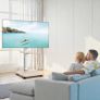 Rolling TV Stand, Mobile TV Cart for 32-70 Inch Screens, 25 Left-Right Rotation and Height Adjustable TV Mount with Tray, Holds up to 88 lbs for Corner, Bedroom, Outdoor, Max VESA 600x400mm Image 8