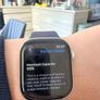 Like New Apple Watch Series 11, 46mm Silver, Blue Rubber Band Image 3