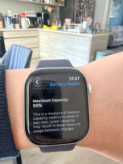 Like New Apple Watch Series 11, 46mm Silver, Blue Rubber Band