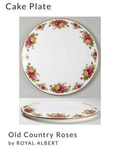 Domed Royal Albert Old Country Rose Tray/Cake/Cup Cake Plate