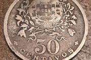 1930 Portugal 50 Centavos -  Key Date Coin -