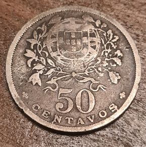 1930 Portugal 50 Centavos -  Key Date Coin -