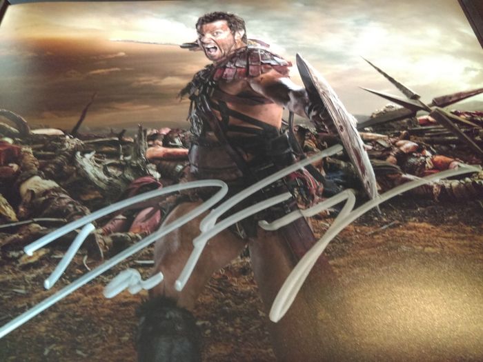 SPARTACUS AUTOGRAPH ! Hand Signed by Daniel Feuerriegel who played Aaron ! AUTHENTIC !