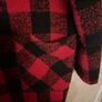 Ladies black and red check coat Image 4