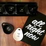 Snack Bowls With Tray Black & Cream Image 2
