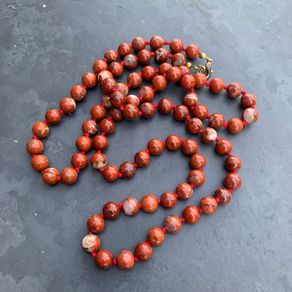 Vintage Red Jasper beaded necklace