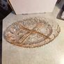 Rare find Stamped French pink glass serving dish, oval serving plate, hors d'oeuvres dish, divided oval pressed glass dish France, rosaline glass serving tray Image 5