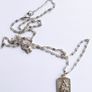 Vintage Catholic Pendant on Sterling Silver 925 Necklace length 20" - 4,6g Image 8