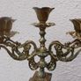 Vintage Candle Holder in Gold with Details / For 5 Candles / Antique Home Decor / Old Golden Candelabra Candle Stand Image 8