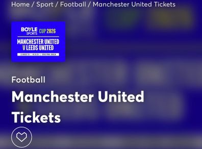 Manchester United  vs Leeds 12 Aug croke park