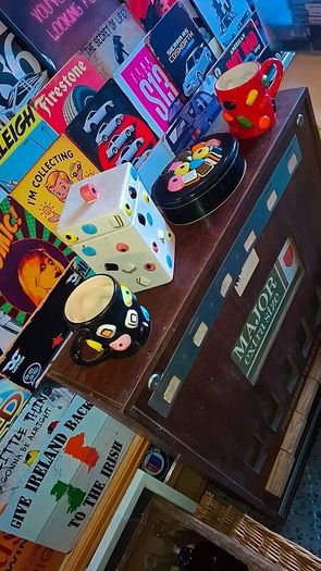 Retro collectible liquorice allsorts items..