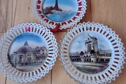 Vintage Souvenir Wall Plates   X 3