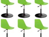 Swivel Dining Chairs 6 pcs Green PP
