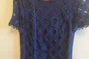 Navy top + bolero cardigan, size 8