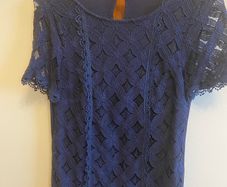 Navy top + bolero cardigan, size 8
