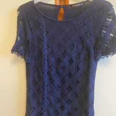 Navy top + bolero cardigan, size 8