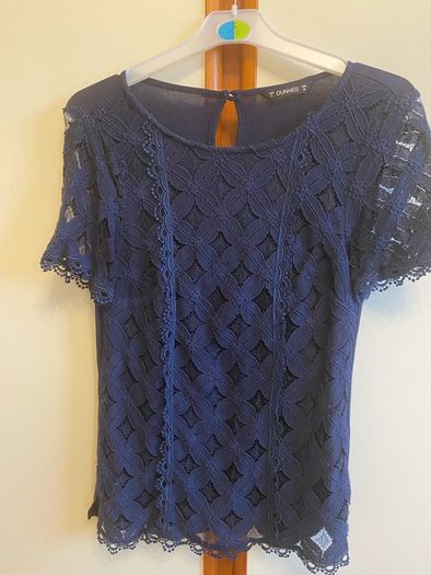 Navy top + bolero cardigan, size 8
