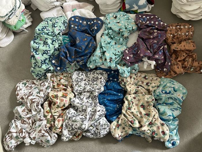 Cloth Nappy - Little Lamb size 2 pocket nappies bamboo 20