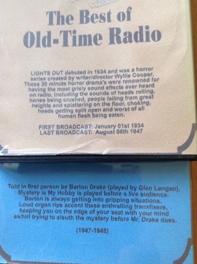 Old Time Radio Shows on CD's. MP3