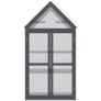 Cold Frame Mini Greenhouse 3 Levels Greenhouse Plant Bed with Opening Roof Double Doors Made of Wood Polycarbonate Weatherproof Gray 70.5 x 42 x 132 cm Image 4