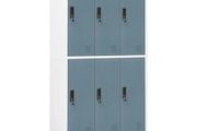 Locker Cabinet Light Grey and Dark Grey 90x45x180 cm Steel