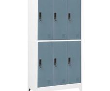 Locker Cabinet Light Grey and Dark Grey 90x45x180 cm Steel