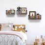 Wall Mounted Floating Shelves, Set of 3, Hanging Rustic Shelves Wire Frame for Bathroom Bedroom Living Room Kitchen, Home and Office Decor (FREE POSTAGE) Image 7
