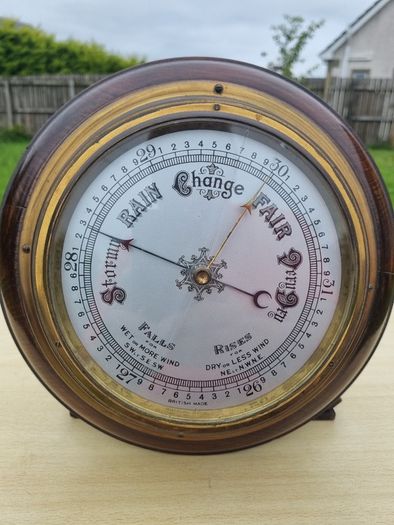 Large antique aneroid barometer