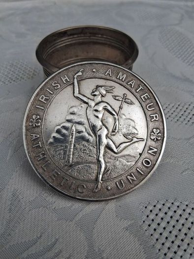 Sterling Silver Irish National Long Jump Medal 1949(48.4 grams)