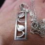 Vintage Sterling Silver 925 Floral Pendant  and Sterling Silver Chain 3g Image 3