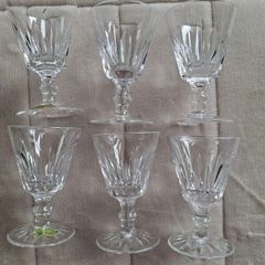 A Set Of 6 X  Vintage Waterford Crystal Wine Port or Sherry Glasses 5" Stamped And  A Rare Cut