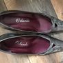 Vanity Fair pewter effect/black high heeled shoes Image 2