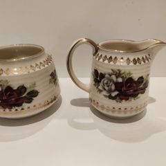 Sadler 3470 small creamer and open sugar bowl set