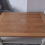 Oak top coffee table with painted base Image 2