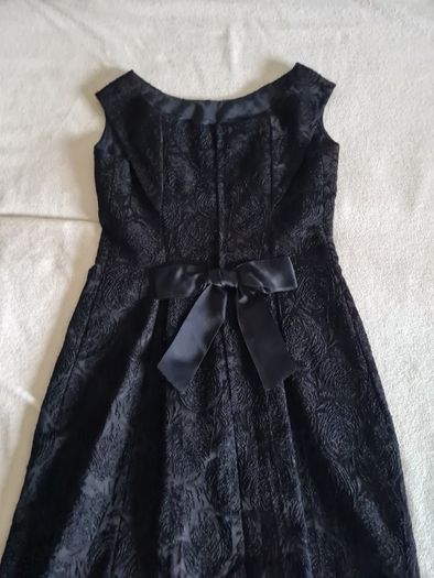Black jaquard occasion coctail dress