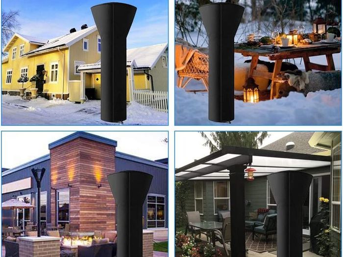 Patio Heater Waterproof Covers with Zipper and Storage Bag, Standup Outdoor Round Heater Covers,