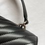 Pinko Love Bag Black Chevron Leather Shoulder Bag Original + Dust Bag Image 9