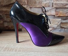 Ogetti Black Purple heels by Carl Scarpa, size 40