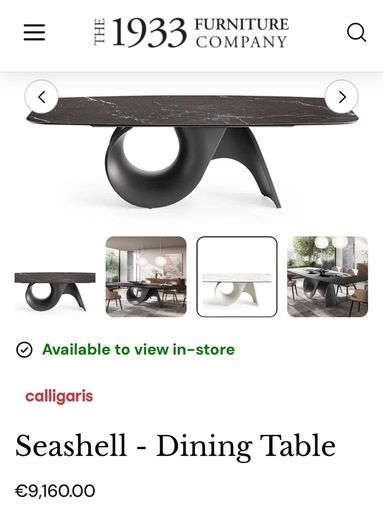 Calligaris Seashell dining table & 8 Calligaris chairs