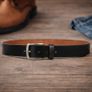 Unisex Genuine Leather Belt Classic Handmade Belt Durable, Long-Lasting, Stylish Leather Waist Belt Image 2