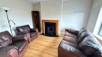 Leather Couch & 2 Armchairs