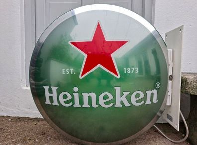 Official Heineken double-sided Pub light sign with bracket