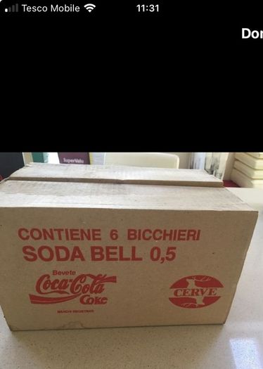 Coca Cola Glasses Italian Bevete Coca Cola
