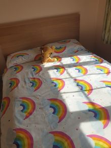 Double bed & mattress.