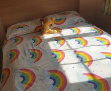 Double bed & mattress.