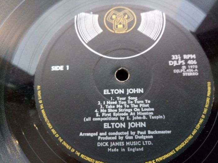 Elton John Self Titled 1970 1st UK Press